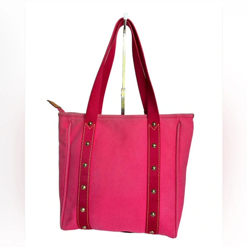 LOUIS VUITTON Antigua Cabas Hippo MM Women’s Shoulder Bag Tote Bag Pink Red
